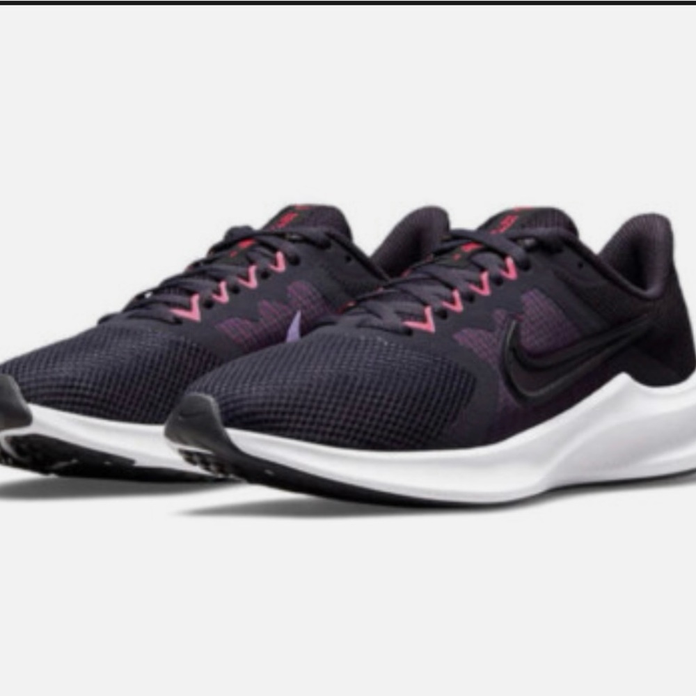 Women Nike Downshifter Sz 6 Running Training Shoes Purple/Black/Pink CW3413-501